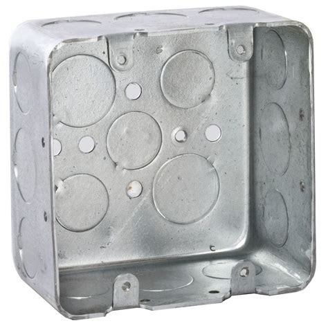 4 in interior surface mount metal outlet box|In.